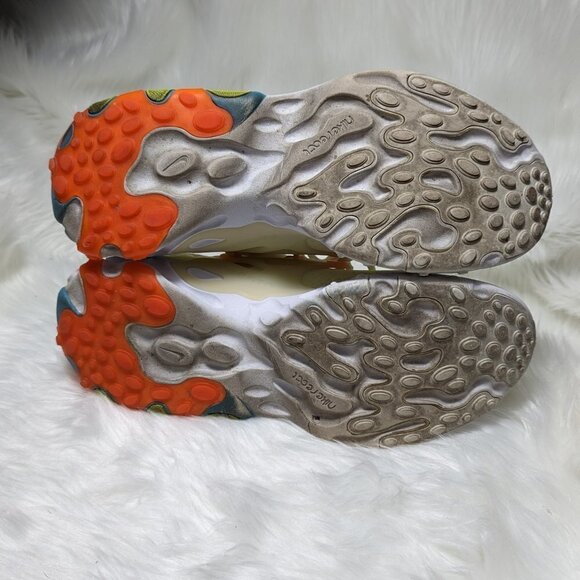 Nike React Presto Barely Volt/Hyper Crimson-Blue Ga Men's Size 9 Yellow Orange - Picture 7 of 8